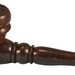 3" Lathe-y Sunday Smooth Wood Smoking Pipe