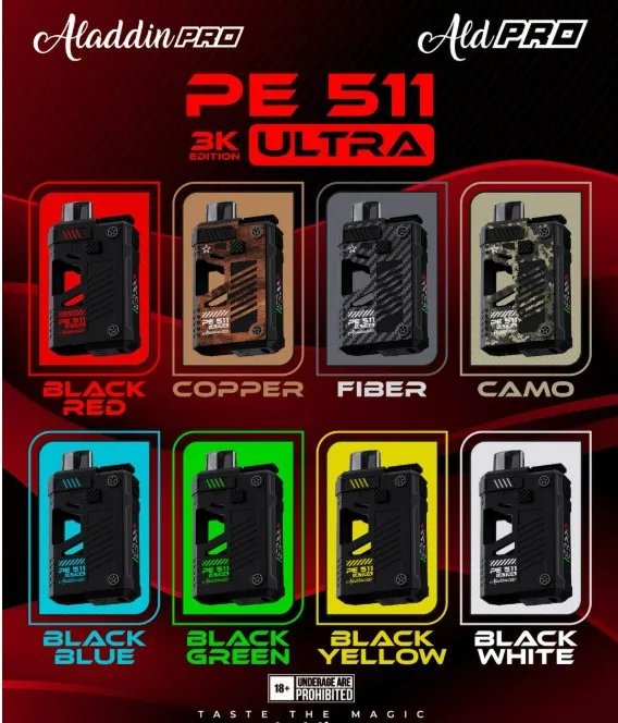 Aladdin Pro TOZA (PE511 ULTRA 3K ) FLAVOR Fullset and Cartridge - Image 2