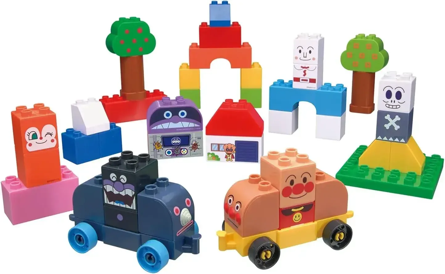 Bandai BlockLabo First Anpanman Bucket Building Block Set