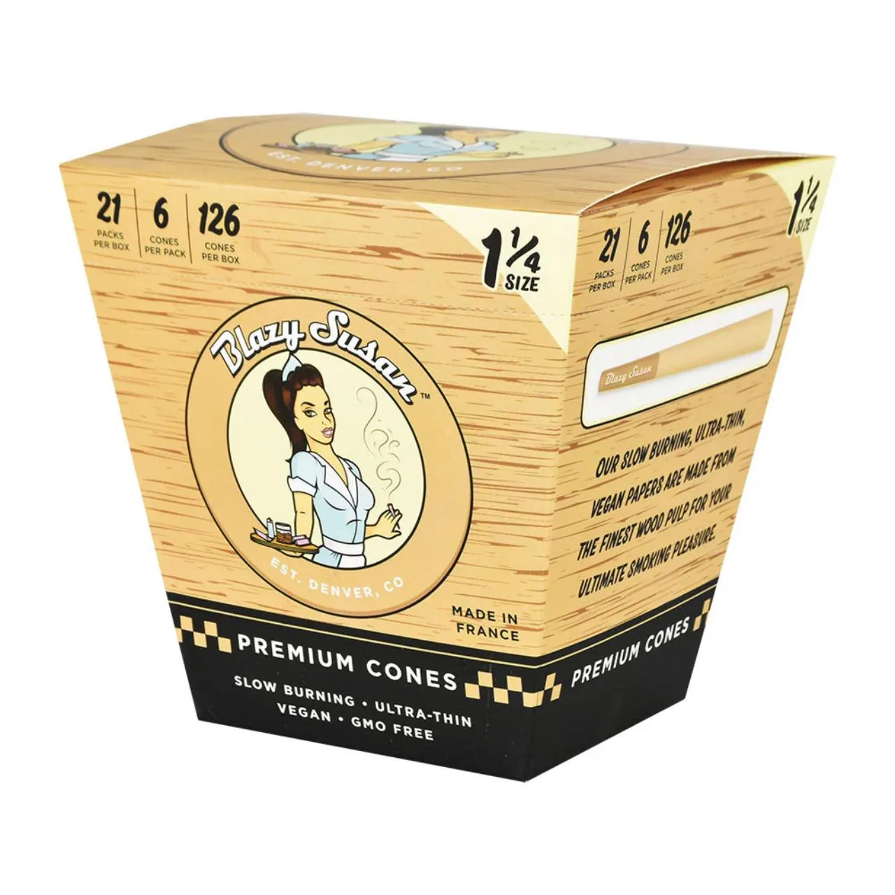 BLAZY SUSAN CONES UNBLEACHED – 1 1/4 – 21PK