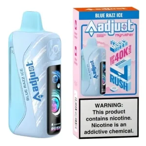 Blue Razz Ice Adjust MyRusher 40K Puffs Disposable Vape