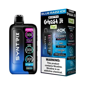 Blue Razz Ice - Syntrix Ghost It 40k Disposable Vape