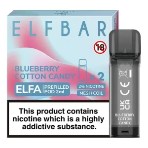 BLUEBERRY COTTON CANDY ELF BAR ELFA PREFILLED POD