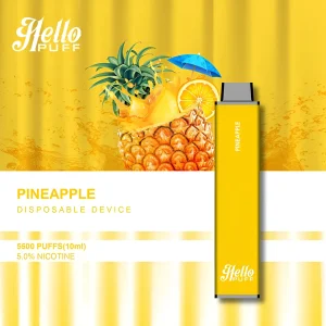 Bulk Wholesale Hello Puff 5500 Puffs Disposable Vape Device 10pcs/Pack- Pineapple