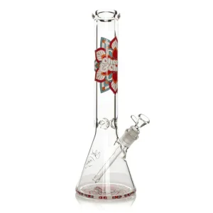 Cheech & Chong Glass - 15" 7mm Thick Mandala Glow-in-the-Dark Water Pipe