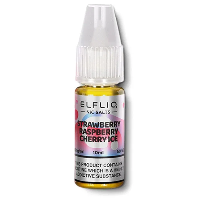 ELFBAR ElfLiq Nic Salts Strawberry Raspberry Cherry Ice 10ml