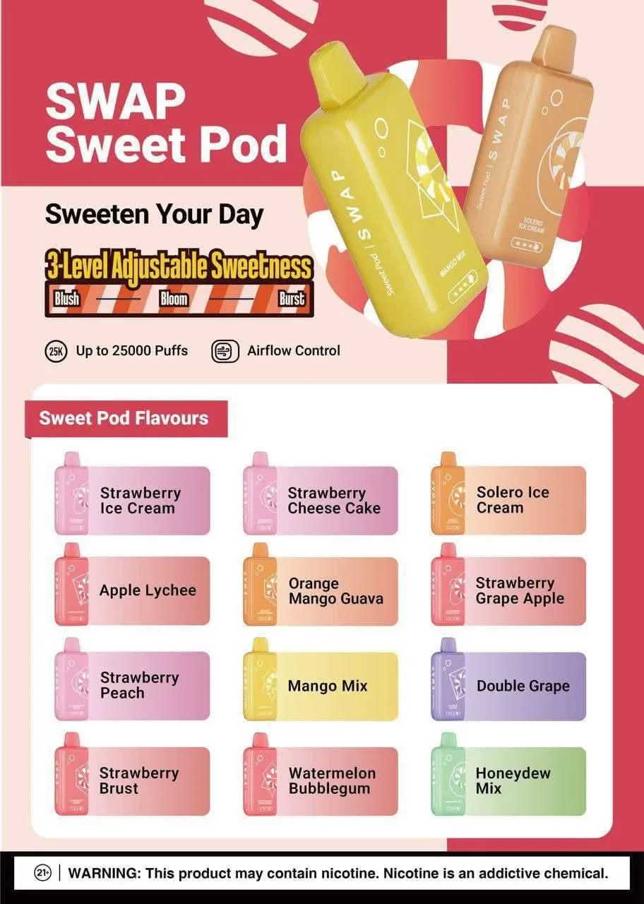 ELFBAR SWAP 25K PUFFS : PREFILLED POD ONLY / ELFBAR DEVICE (ASING Battery)