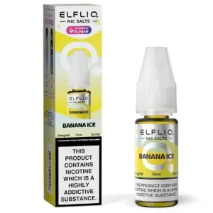 ELFLIQ ELF BAR Banana Ice 10ml Nic Salts E-liquids – £15.89