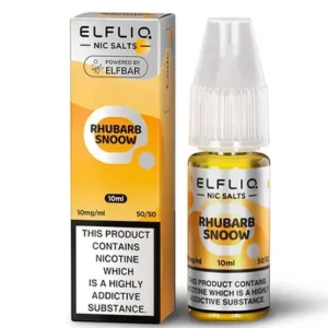 ELFLIQ ELF BAR Rhubarb Snoow 10ml Nic Salts E-liquids -£15.89
