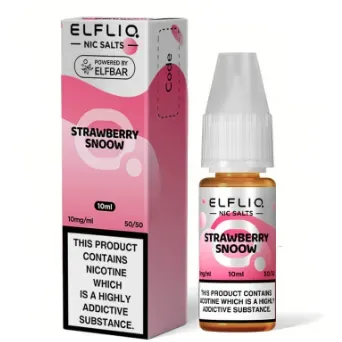 ELFLIQ ELF BAR Strawberry Snoow (Strawberry Ice Cream) 10ml Nic Salts E-liquids -£15.89