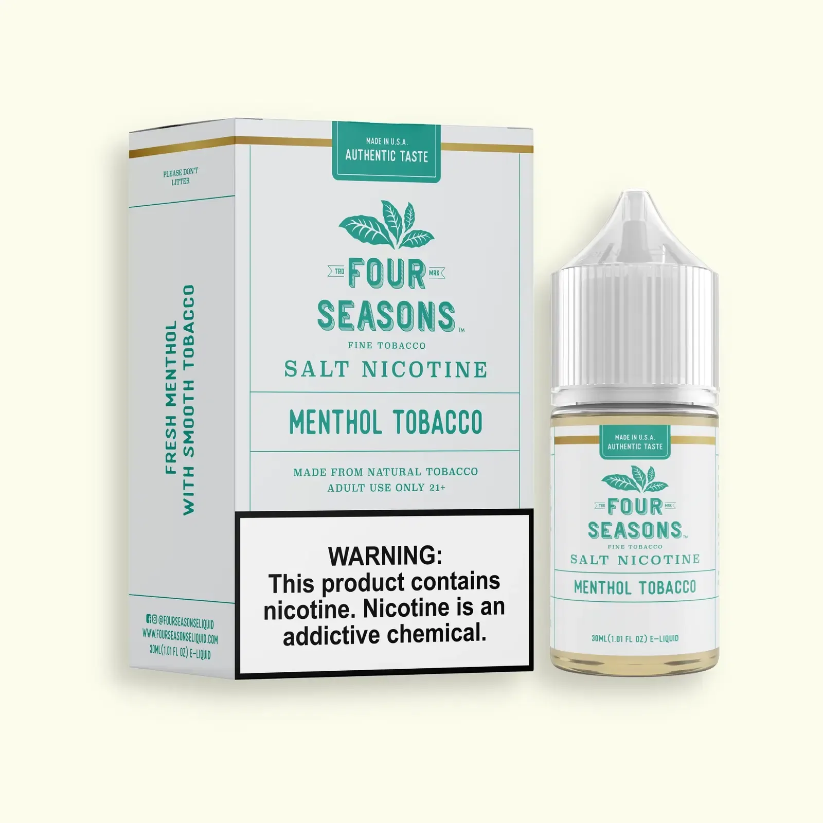 Four Seasons Menthol Tobacco Vape e-Liquid 30mL