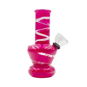 Glass Striped Mini Carb Bong - 5in