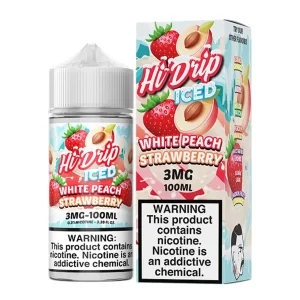 Hi-Drip Series CHILLED White Peach Strawberry Vape e-Liquid 100mL