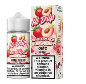 Hi-Drip Series White Peach Strawberry Vape e-Liquid 100mL