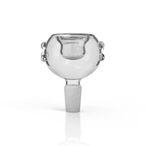 HONEYBEE HERB GLASS FLOWER BOWL (FB-6) CLEAR- 14MM MALE