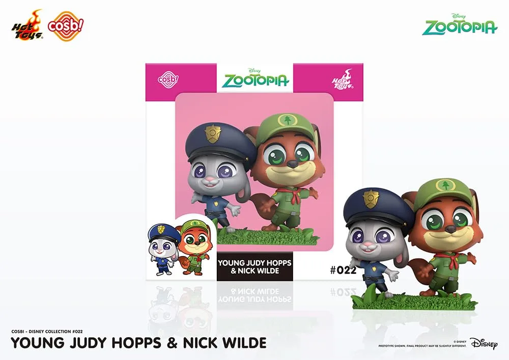 Hot Toys Cosbi Disney Zootopia Judy Hopps & Nick Wilde Young Ver Figures - Image 2