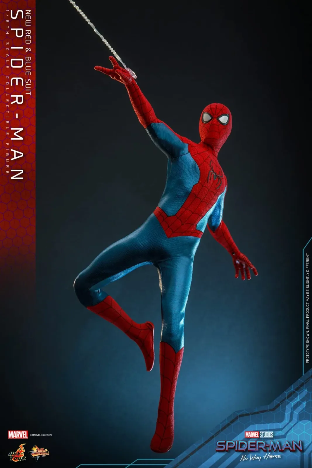 Hot Toys Spider-Man No Way Home 1/6 Scale Figure Red Blue Suit - Image 2