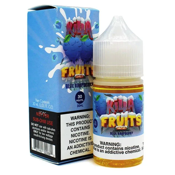 Iced Blue Raspberry - 50mg - Killa Fruits Salt - 30mL