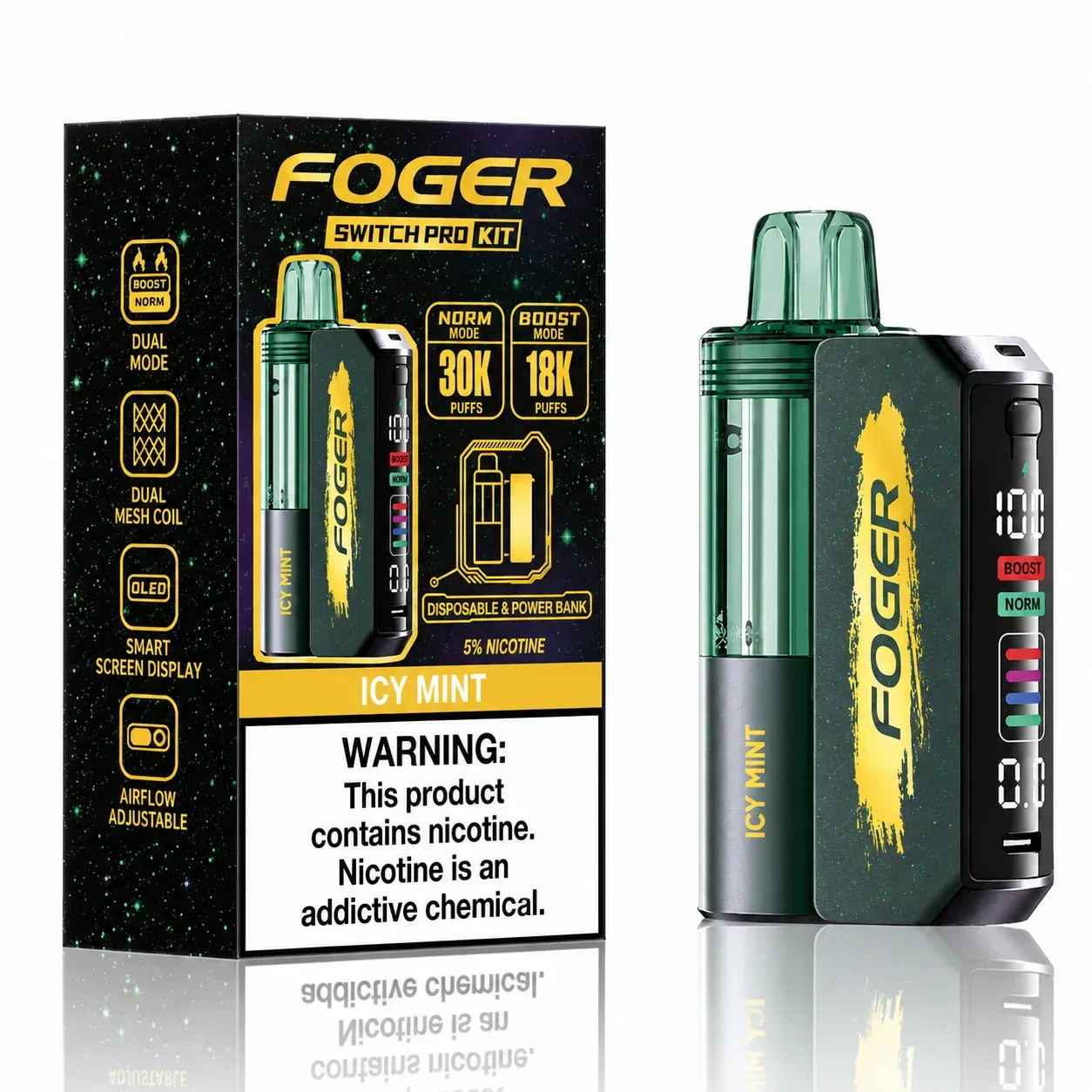 Icy Mint - Foger Switch Pro 30K Disposable Kit