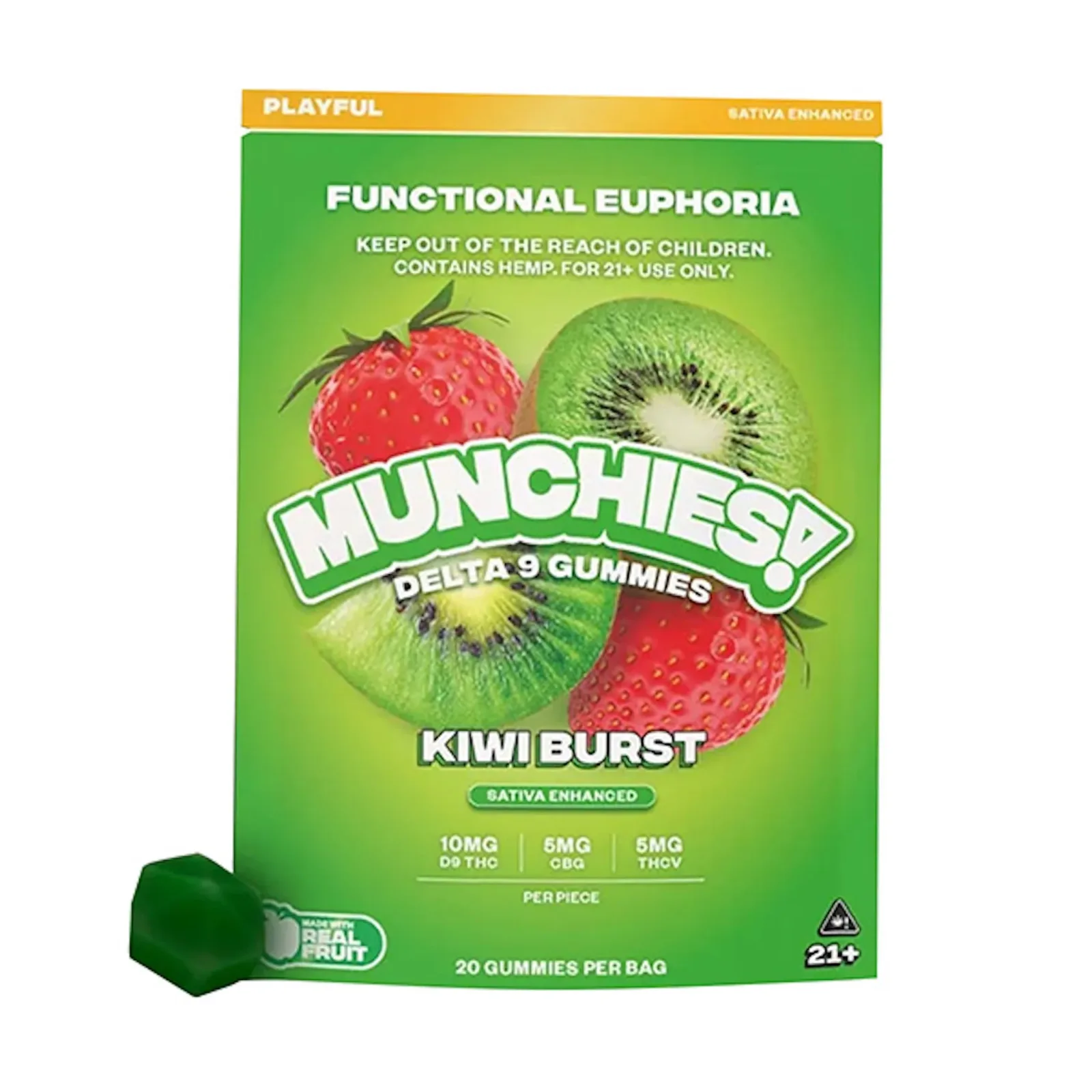 MUNCHIES! Functional Euphoria Delta 9 Boosted Gummies - 400mg (20ct) - Image 2