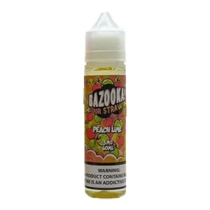 Peach Lime By Bazooka Sour Straws 60ML