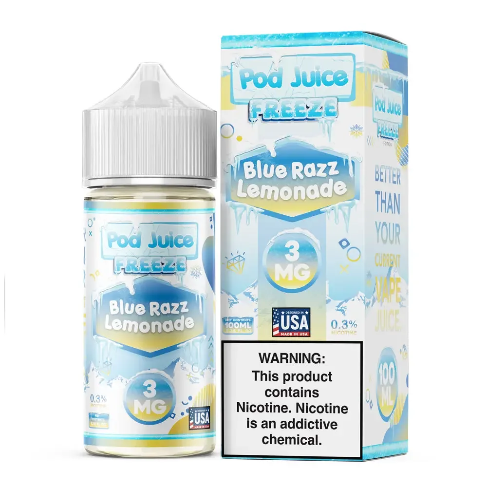 Pod Juice FREEZE – Blue Razz Lemonade – 100ML E-Liquid