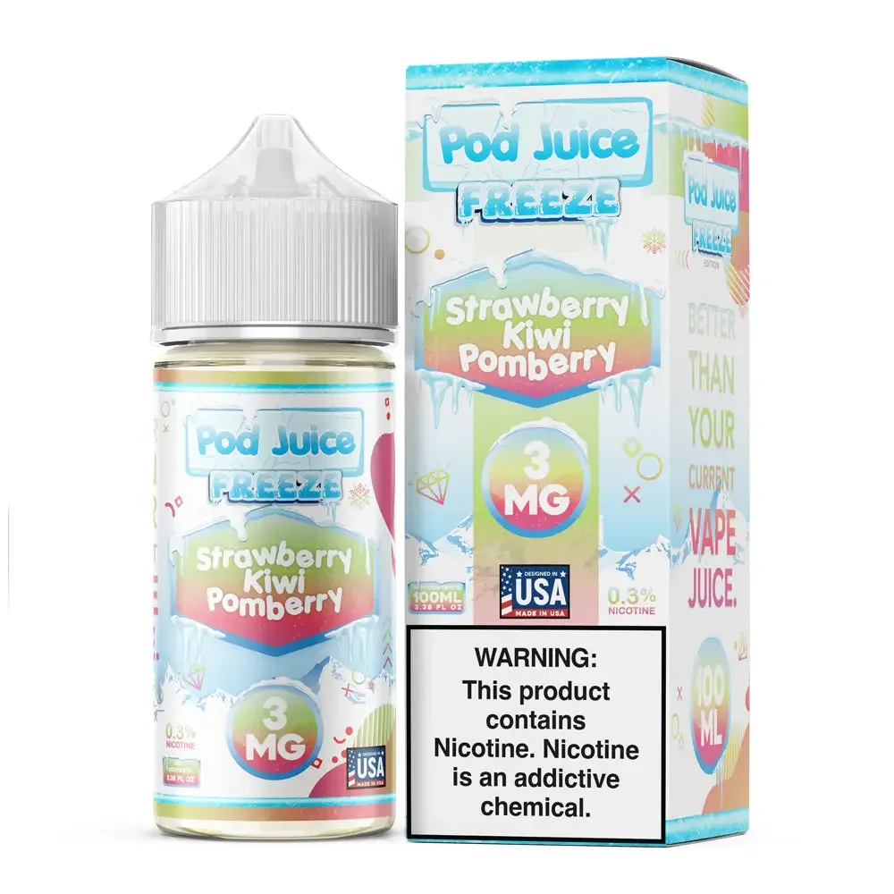 Pod Juice FREEZE – Strawberry Kiwi Pomberry – 100ML E-Liquid