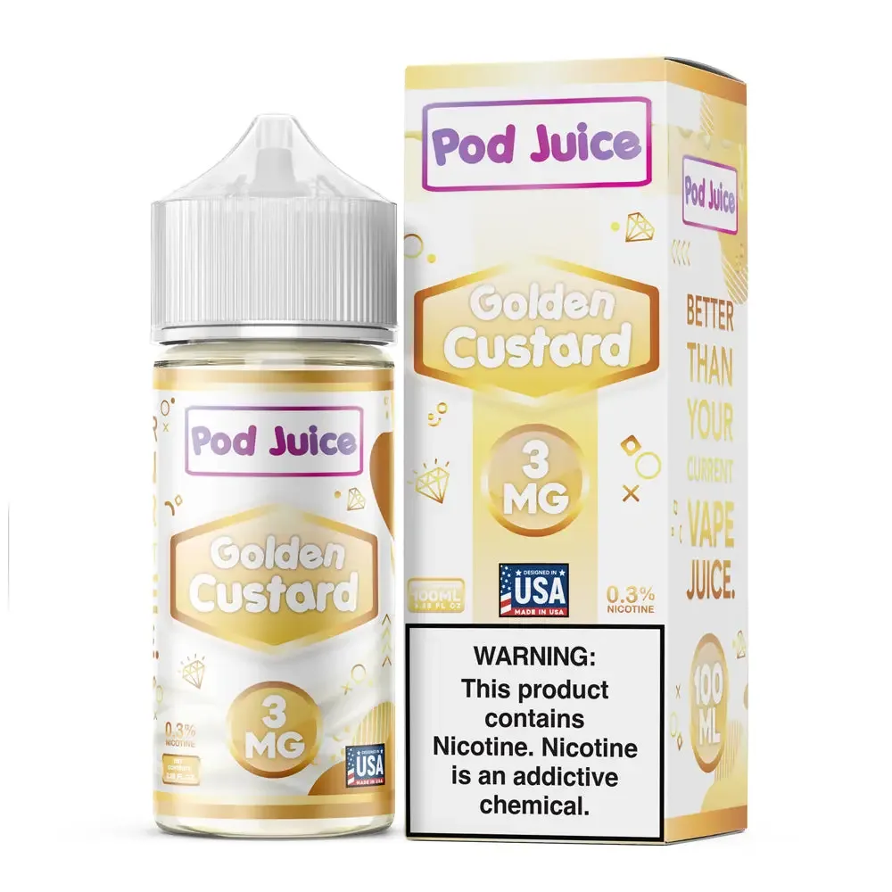 Pod Juice – Golden Custard – 100ML E-Liquid