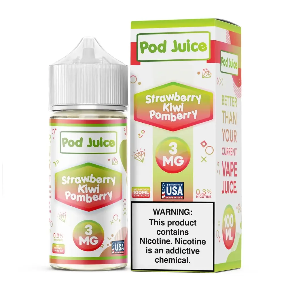 Pod Juice – Strawberry Kiwi Pomberry – 100ML E-Liquid