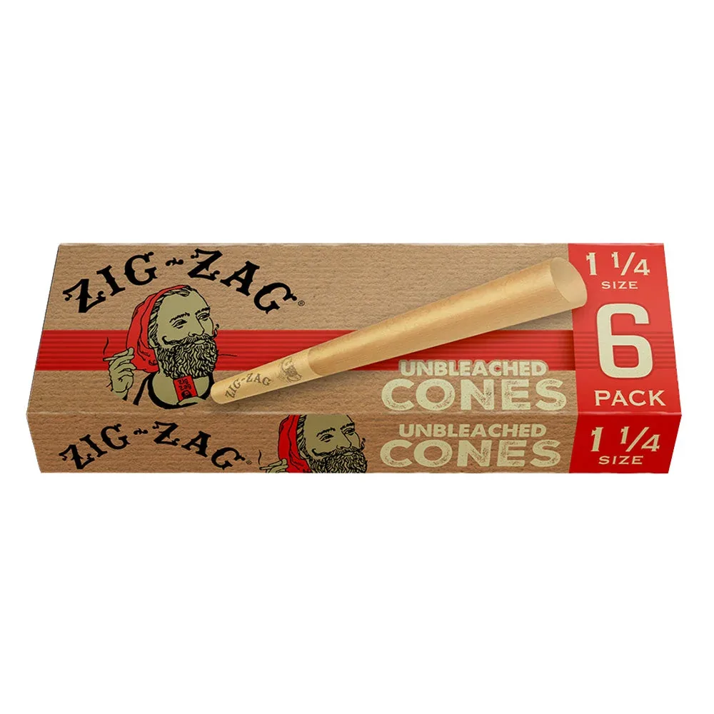 Zig Zag Unbleached Paper Cones - 6pk / 1 1/4" 24pcs - Image 2
