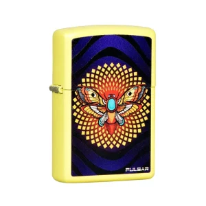 Zippo Lighter Pulsar Psychedelic Moth | Lemon