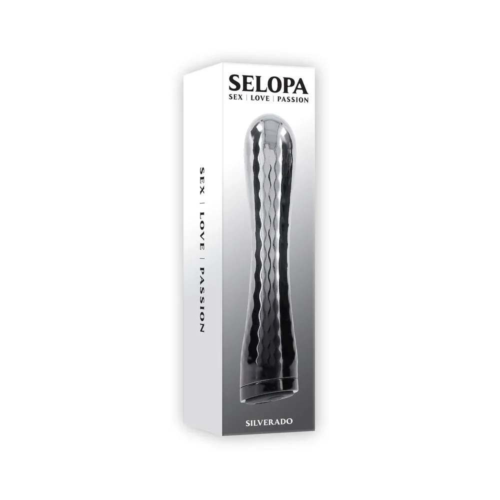 Selopa Silverado Rechargeable Vibrator ABS Plastic & Silicone Silver/Black - Image 2