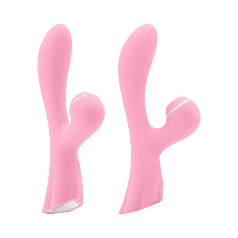 Luxe Aura Rechargeable Suction Vibe Pink - Image 2
