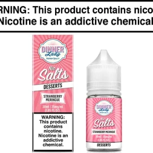 STRAWBERRY MERINGUE CUSTARD BY DINNER LADY SALTS 30ML