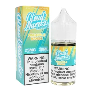 Cloud Nurdz ICED Pineapple Mango TFN Salt Vape Juice 30ml - 25MG
