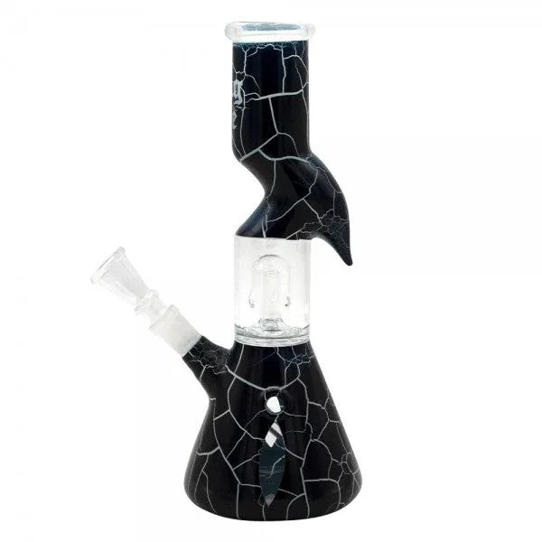 Thug Life | 10" Cracked Stone Glass Water Pipe - Image 2