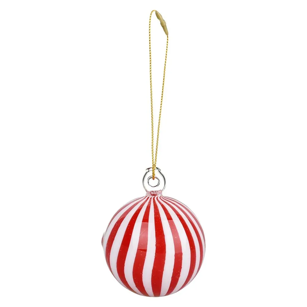 Santa's Secret Hangable Glass Christmas Hand Pipe - 2.75" / Peppermint - Image 2