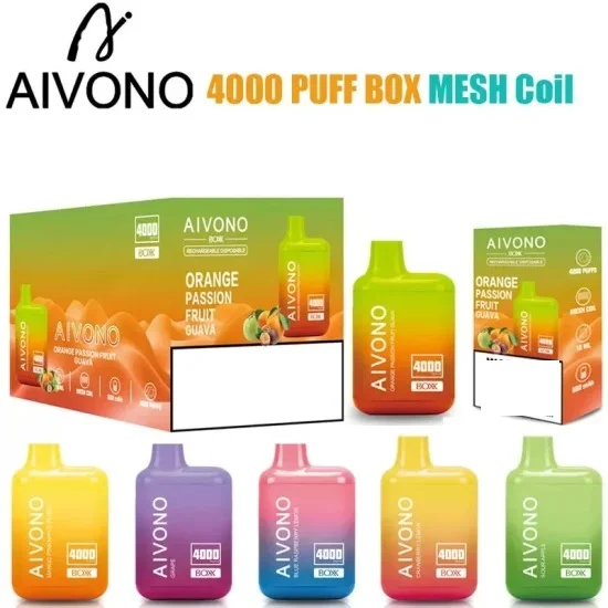 AIVONO AIM BOXX 4000 Puffs Bulk Buy Rechargeable Disposable Vapes Wholesale