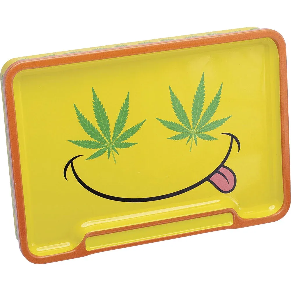 Fujima Leaf Rolling Tray Stash Box | 8"x5.75" | Asst | 6pc Display - Image 2