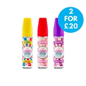 0mg Dinner Lady Desserts 50ml Shortfill (70VG/30PG)