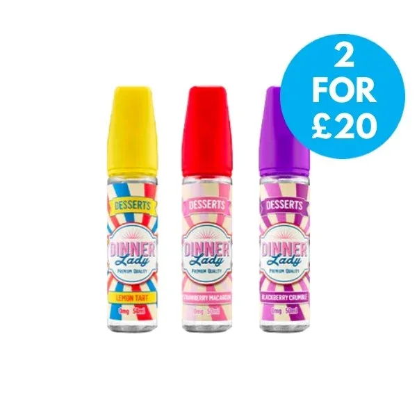 0mg Dinner Lady Desserts 50ml Shortfill (70VG/30PG)