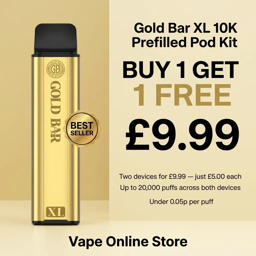 Gold Bar XL 10k Prefilled Pod Kit | Buy 1 Get 1 Free - Image 2
