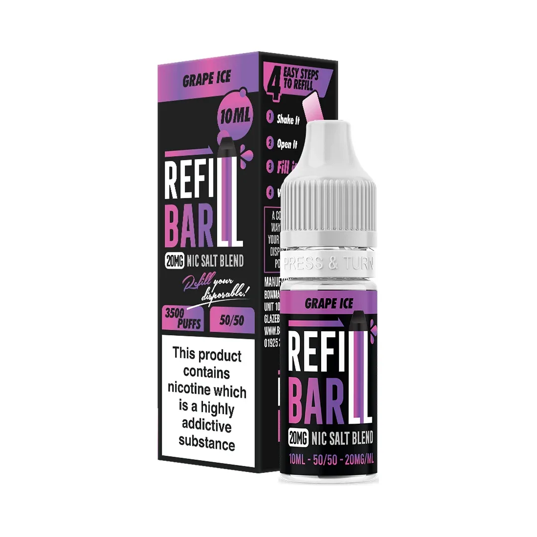 Box of 10 – 20mg Refill Bar Salts 10ml Nic Salts (50VG/50PG) - Image 2