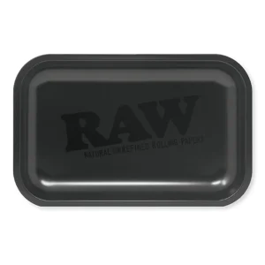 RAW All Black Metal Rolling Tray - 11in