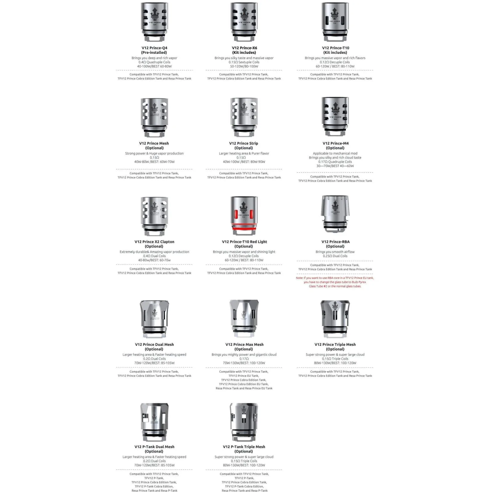 SMOK TFV12 Prince Replacement Coils - Image 2