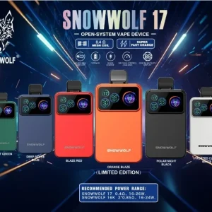 SNOWWOLF 17 OPEN SYSTEM KIT SET DEVICE TATA 15ML FLAVOR