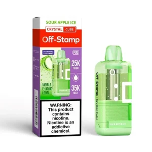 Sour Apple Ice Off Stamp X Cube Crystal Disposable Pod