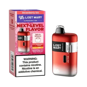 Strawberry Ice Lost Mary Ultrasonic 35K Puffs Vape | 20mL