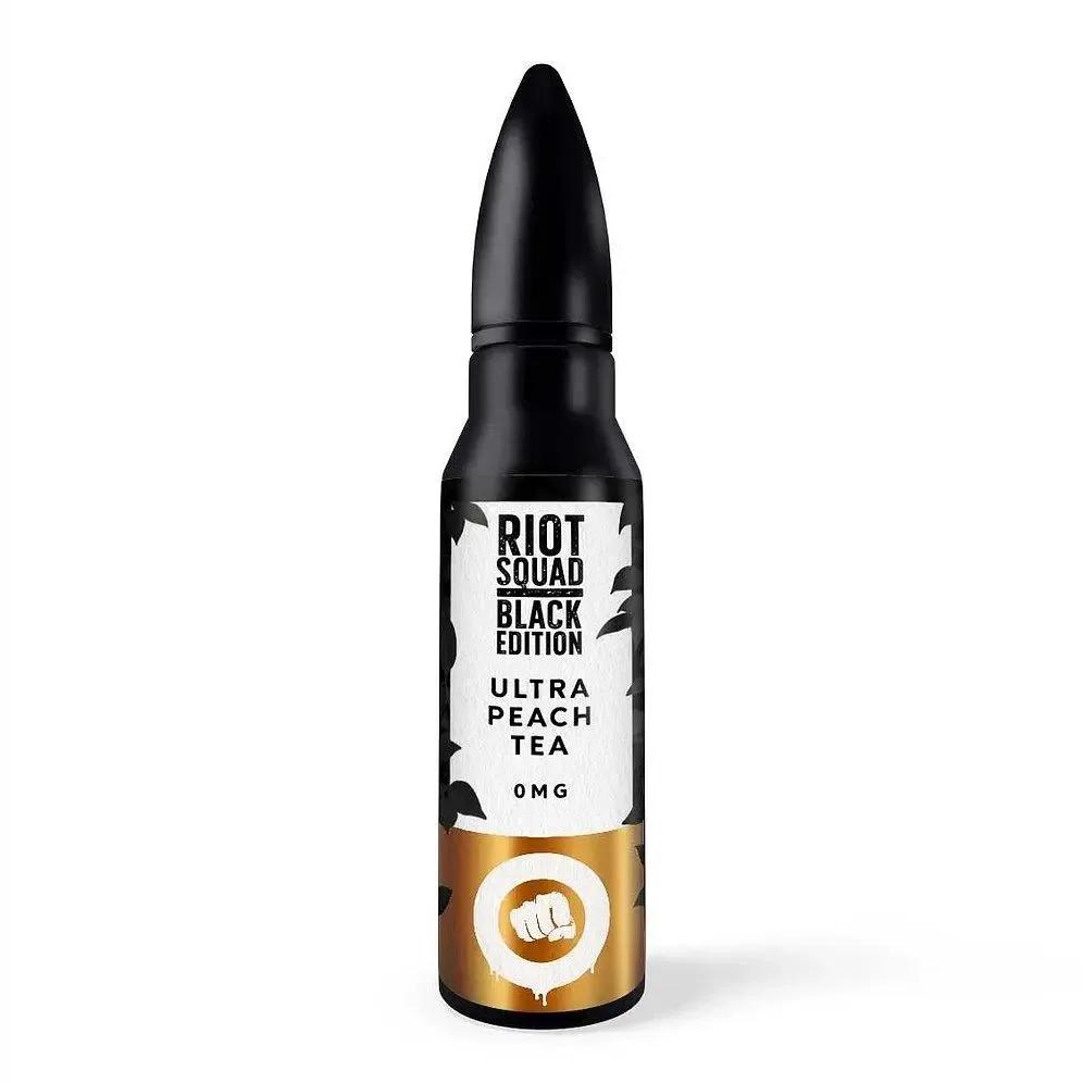ULTRA PEACH TEA E-LIQUID BY RIOT SQUAD BLACK EDITION