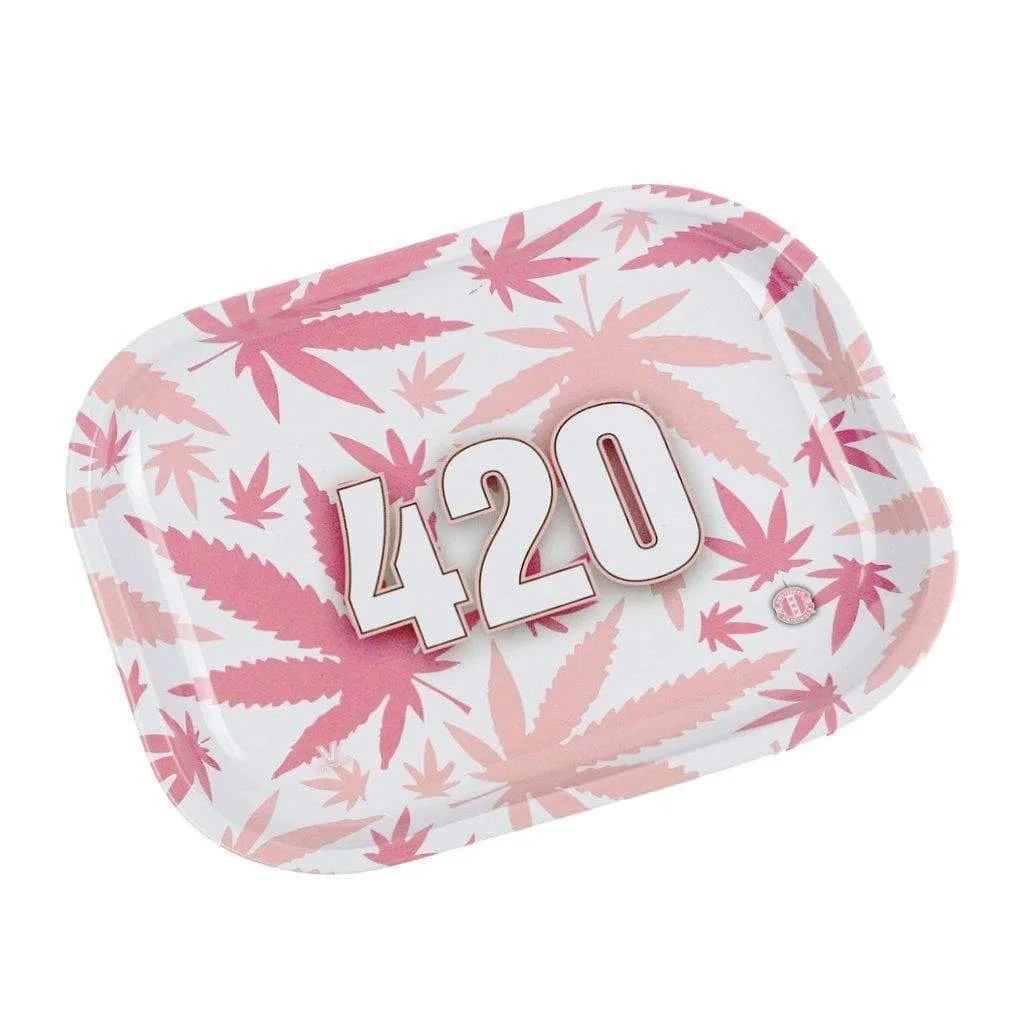 V Syndicate 420 Pink Metal Rolling Tray - Image 2